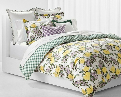 RALPH LAUREN MIRABELLA PLAID DECO PILLOW 15"x 20" WHITE/LILAC NWT BEAUTIFUL - 第 8/8 張圖片