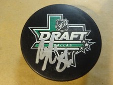 Autographed WYATTE WYLIE Signed 2018 NHL DRAFT Philadelphia Flyers Hockey Puck 