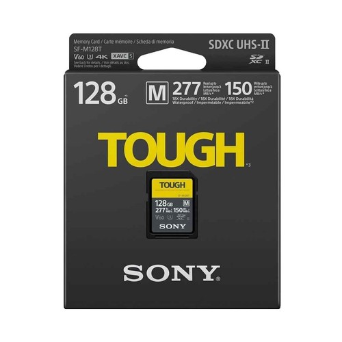 Sony TOUGH-M series SDXC UHS-II Card 128GB, V60, CL10, U3, Max