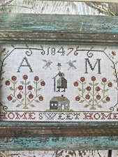 Primitive Folk Cross Stitch Pattern HOME SWEET HOME SAMPLER