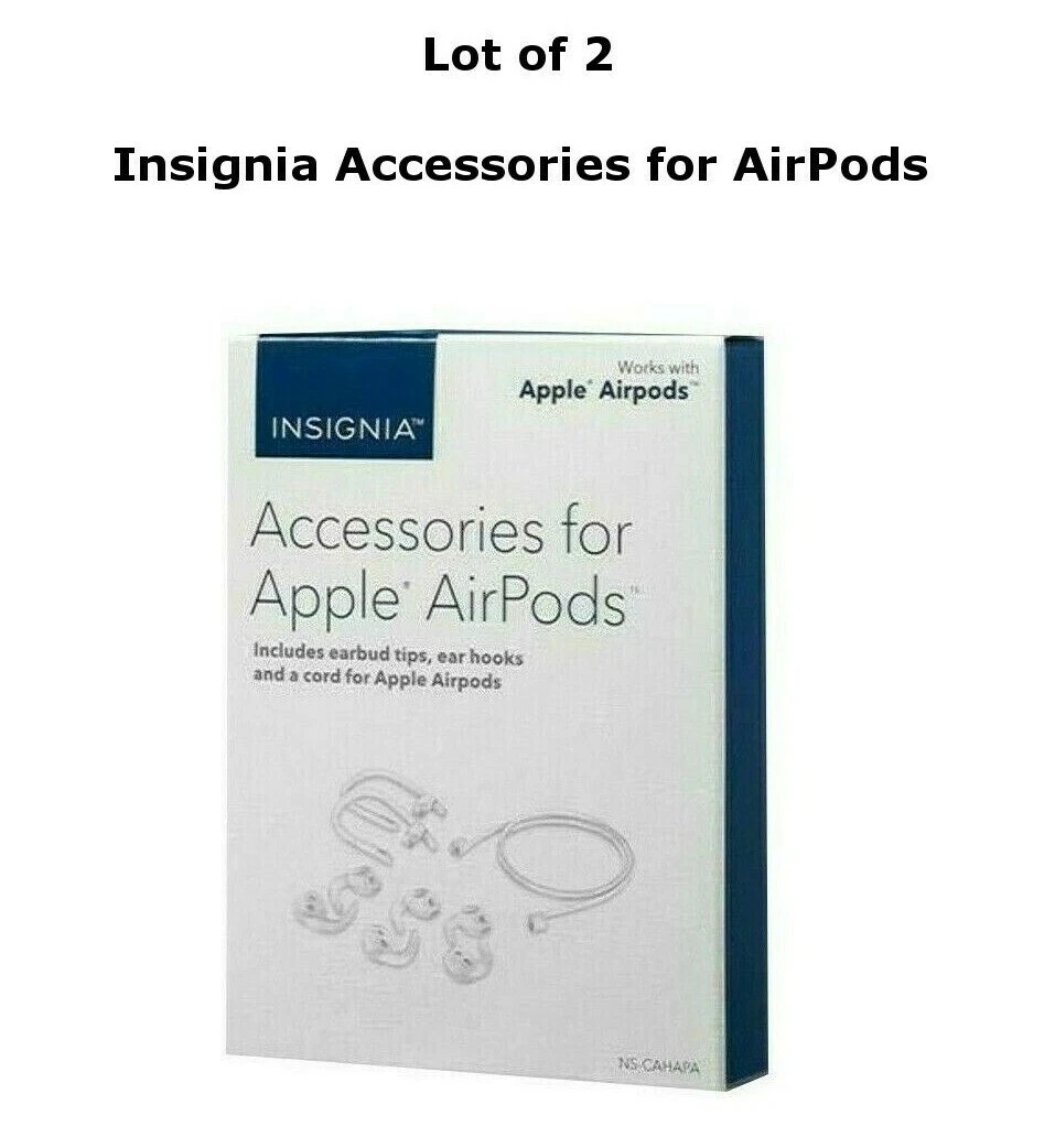 Lot of 2 Insignia NS CAHAPA Accessories for Apple AirPods White Free Shipping