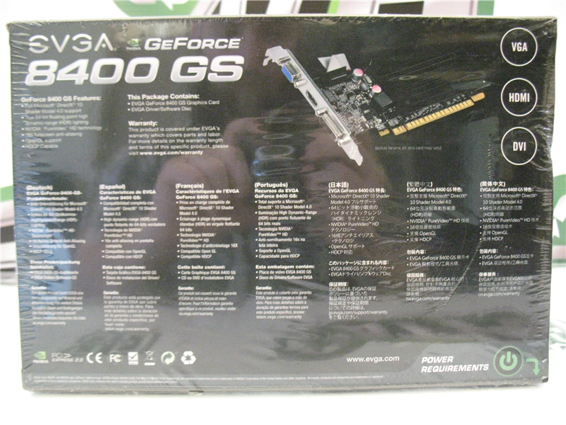 New! Nvidia EVGA GeForce 8400 GS 1GB DDR3 p/n 01G-P3-1303-KR - Image 2 of 4