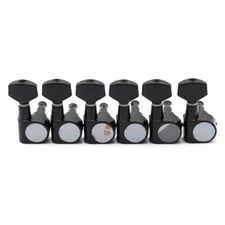 Right 2 Pin 6 Strings Electric Guitar Tuning Pegs Black Tuners Machine Heads