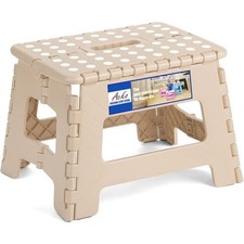 Folding Step Stool 9 Inch 300 lb Capacity Plastic Foldable Step Stools for Kids