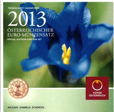 FITZ Österreich Original Kleinmünzensatz 2013 Euro Enzian Münze KMS µFIM6666 - Bild 1 von 3