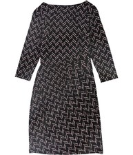 Ralph Lauren Womens 3-Tone Bodycon Dress, Black, 0