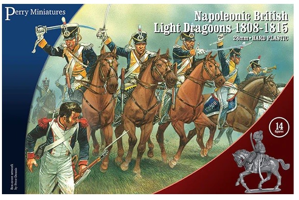 Миниатюры Перри Британские легкие драгуны времен Наполеона - 14 фигурок размером 28 мм 6590₽