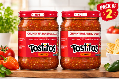Pack of  2 Chunky Habanero Salsa, Hot, 15.5 oz Each Free Ship in 2 Days.