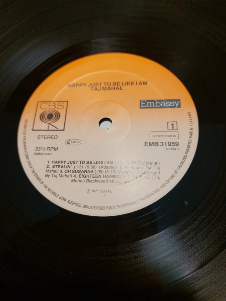 Taj Mahal 3x Lp Nr. EMB 31959, BSK 3094, S80346 bitte lesen !! - Bild 4 von 4
