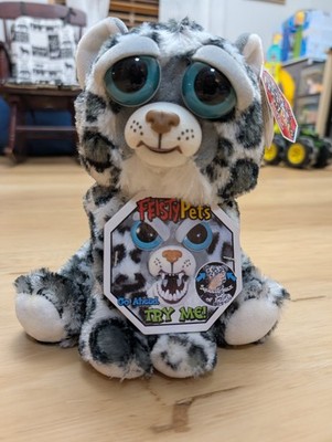 Feisty Pets Lethal Lena Snow Leopard Plush Gray White Black 2015 Medium NWT 