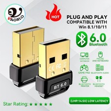 New 6.0 USB Bluetooth Adapter 5.4 Dongle for PC Windows 11/10 Wireless Receiver