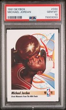 Michael Jordan 1991 SkyBox Chicago Bulls Basketball Card #334 PSA 10