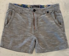 Modern Amusement Woven Shorts Men’s Size 33 Heathered Gray White 5” Inseam