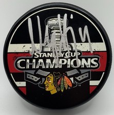 Niklas Hjalmarsson Chicago Blackhawks Autographed 2010 Stanley Cup Puck COA