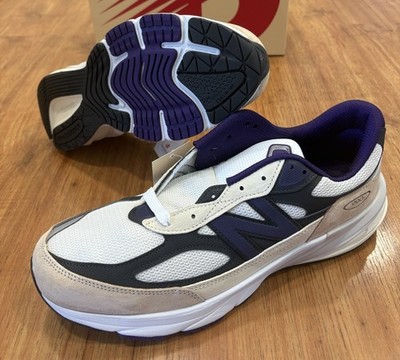 New Balance 990v6 Made in USA Teddy Santis White Black Plum U990WB6 Mens SZ 10.5