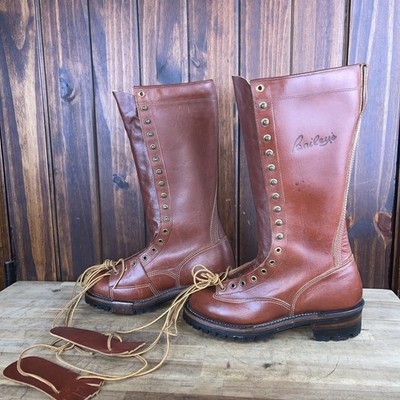 Bailey s M-7 1/2 W-8 1/2 Logger Tree / Pole Climber  16  Tall Boot