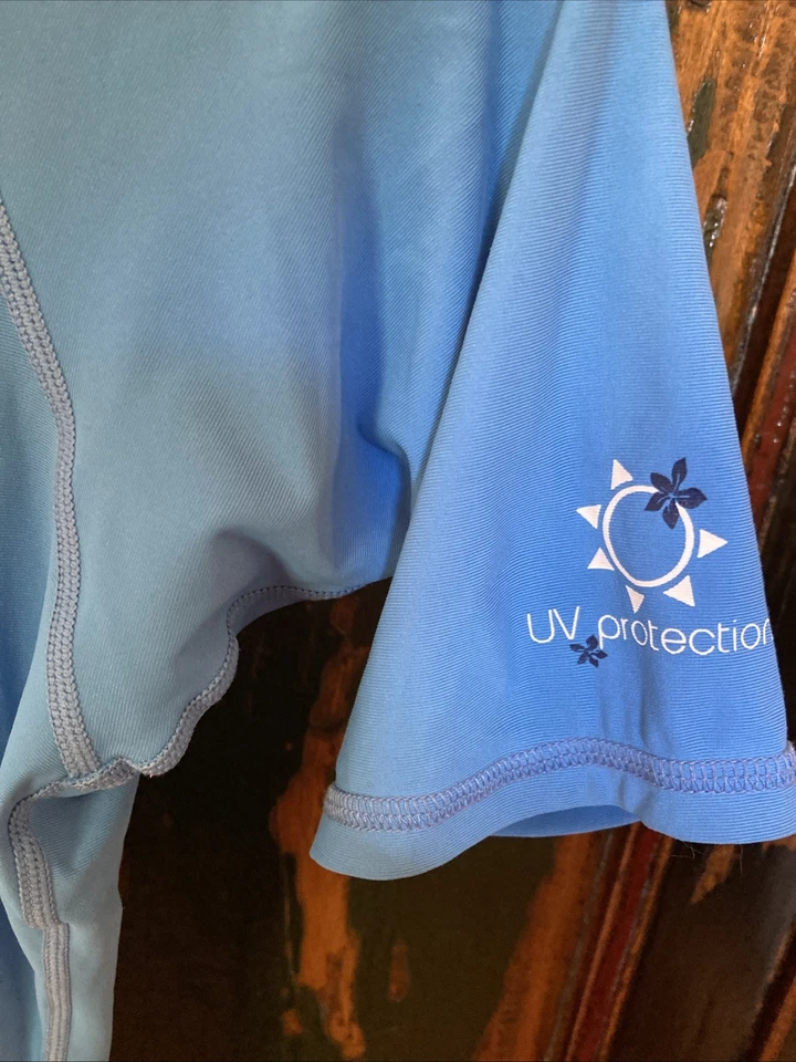 GUANTE CORPORAL JUVENIL NATACIÓN Camisa Talla Pequeña S Protección UV Azul Foto 2 de 4