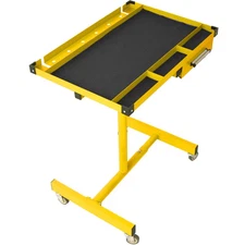 Yellow Portable Adjustable Tear down Work Table with Drawer for Garages, Repair