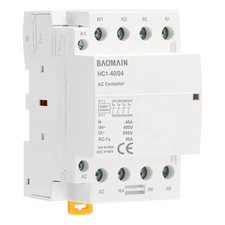 Baomain 120V AC 4-Pole Modular Contactor, 40A 4NC Normally Closed, DIN Rail... 
