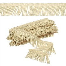 Light Beige Fringe Trim, 5 Yards x 65mm Curtain Fringe Trim Tassel Fabric Sofa