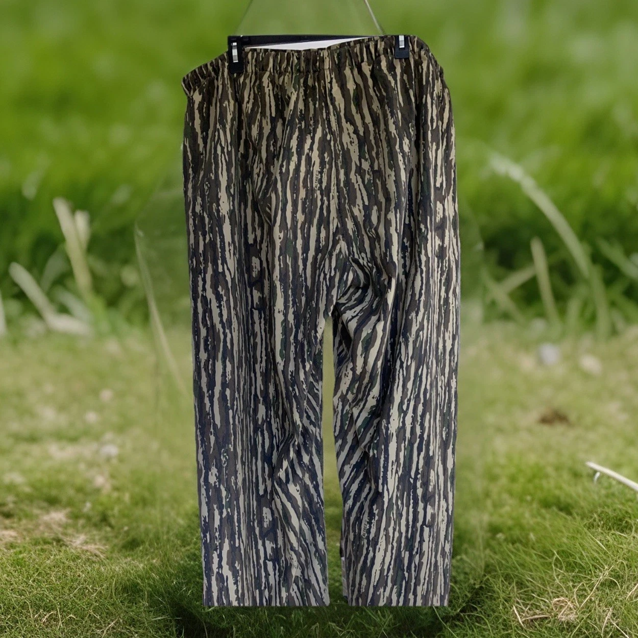 Vntg 10x Gore-Tex Rainwear Camo Tree Bark Hunting Pants Men's 2XL Realtree USA