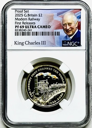 2025 2£ GREAT BRITAIN NGC PF69 UCAM Modern Railway Train TWO POUND FR POP-24
