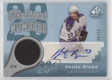 2005 SP Game Used Edition Significant Numbers 6/23 Dustin Brown #SN-DB Auto 0c3