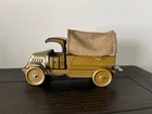 Vintage J Chein & Co. Tin Litho US Army Troop Covered Truck Mack C Cab WW1