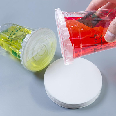 500 Pcs White Leak-Proof Cup Cap Lid Liners,Round Sealing Paper Pads Waterproof
