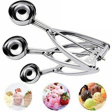 New Stainless Steel Scoop Ice Cream Spoon Mash Potato Food Baller 5/6cm UK Stock