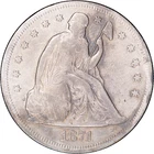 1871 $1 Seated Liberty Dollar ~ Fine Details