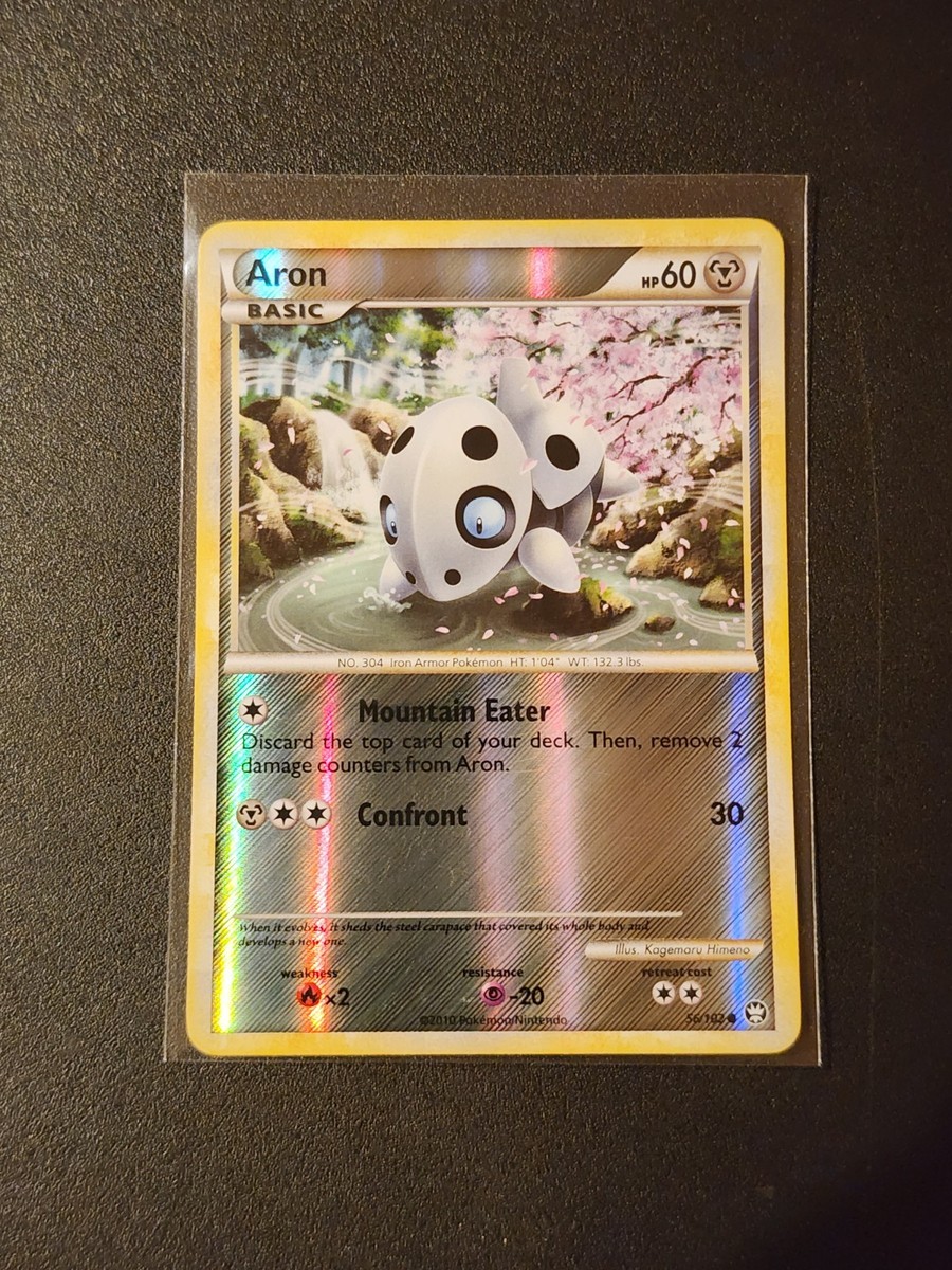 aron pokemon card Lairon Aggron 065 066 067/098 Holo Nintendo MINT Japanese f754 Metal Metal Iron Head (10) Flip a coin until you get tails Aron Cards & Artwork |