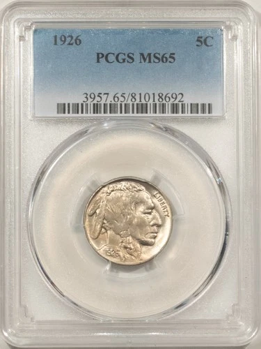 1926 BUFFALO NICKEL - PCGS MS-65, FLASHY GEM!