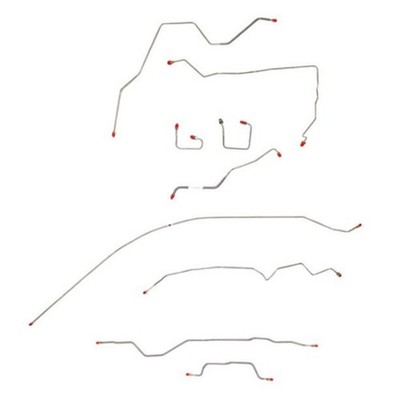 For 1995-2001 Jeep Cherokee Complete Brake Lines No ABS Stainless CBK0002SS