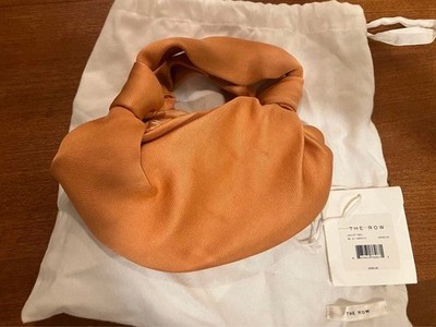 The Row Ascot Two Apricot Silk Knot Handbag Top Handle Evening Bag