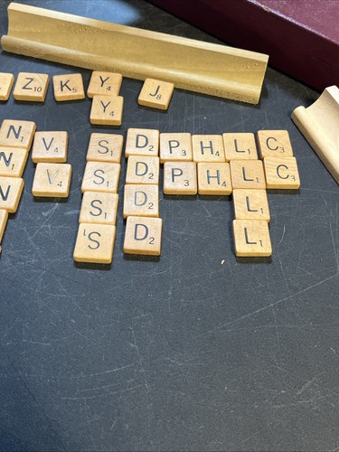Vintage 1953 Scrabble Selchow & Righter Game Set Wood Tiles Box Instructions - Picture 6 of 17