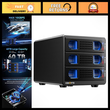 10Gbps Aluminum Hard Drive Enclosure with Cooling Fan for 2.5"/3.5" SATA HDD/SSD