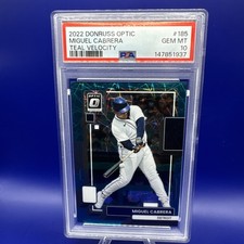 2022 Panini Donruss Optic Miguel Cabrera #185 Teal Velocity /35 PSA 10 POP 1!!