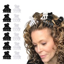 Claw Clips for Thick  Thin Hair, Roller Jaw Clamps 12-Pack - Wide Teeth La