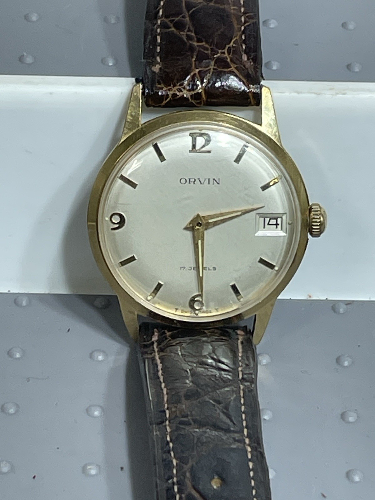 Orvin 17 Jewels Shock Resistant Mechanical Wristwatch… - Gem