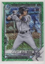 2021 Bowman Chrome Prospects Green Shimmer Refractor /99 Eddy Diaz #BCP-33 06ob