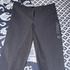 Pikeur Lucinda Ladies Full Seat Grip Breeches Dark Shadow Grey EU 38 US 26 