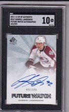 2011-12 SP Authentic Hockey Gabriel Landeskog Future Watch Auto #493/999 SGC 10