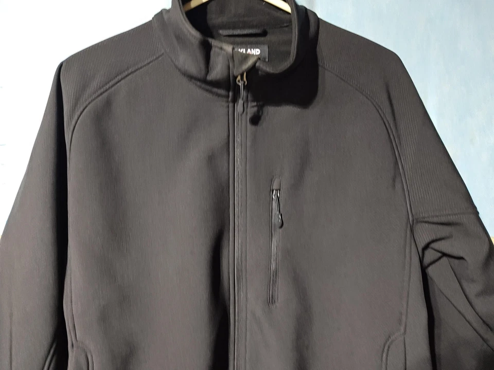 Kirkland Signature Jacket Mens Large Black Softshell Full Zip Fleece Lined Warm - Image 3 of 4