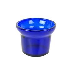 Beautiful Deep Blue Cobalt Glass Votive Candle Holder 2.5 x 2" Curved Top