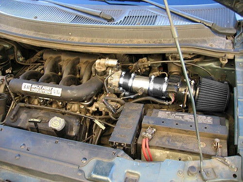 Sistema de admisión de aire Ram corta RW GRIS + filtro Ford Windstar 1996-1998 3,8 L V6 Foto 2 de 2