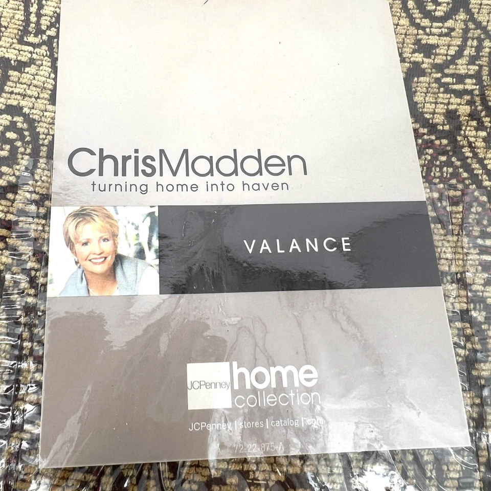 Vintage Chris Madden Mansfield Tailored Valance 80" x 18" NIP - Image 2 of 4