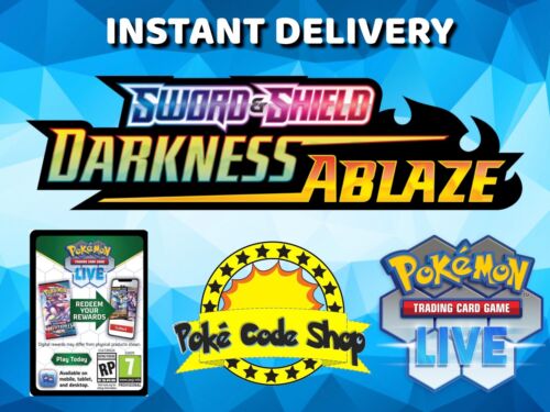 DARKNESS ABLAZE LIVE CODES Pokemon Booster Online Code INSTANT QR EMAIL DELIVERY - Afbeelding 1 van 1