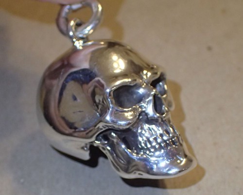 Sterling Totenkopf Anhänger extra groß - Bild 5 von 7