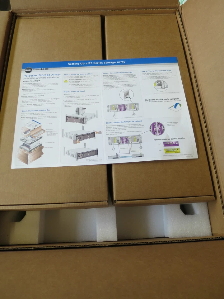 New EqualLogic PS4000 series with 2 x PSU and Control Module 8 part number M996N - Image 3 of 4